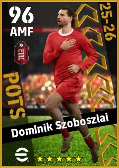 Dominik Szoboszlai eFootball 2026 player card — 96 OVR AMF