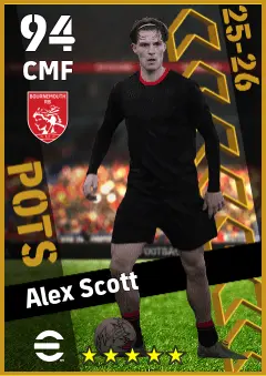 Alex Scott eFootball 2026 player card — 94 OVR CMF
