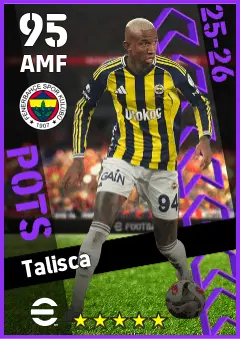 Talisca eFootball 2026 player card — 95 OVR AMF