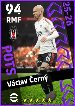 Vaclav Cerny eFootball 2026 player card — 94 OVR RMF