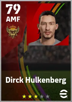 Dirck Hulkenberg eFootball 2026 player card — 79 OVR AMF