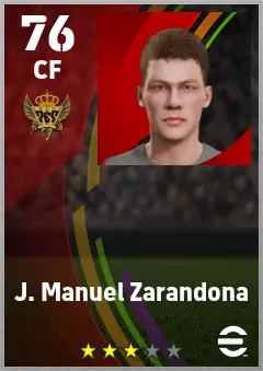 J. Manuel Zarandona eFootball 2026 player card — 76 OVR CF