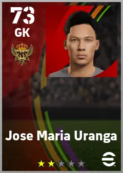 Jose Maria Uranga eFootball 2026 player card — 73 OVR GK