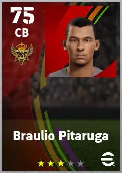Braulio Pitaruga eFootball 2026 player card — 75 OVR CB