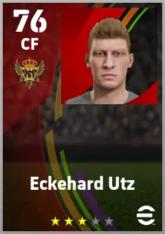Eckehard Utz eFootball 2026 player card — 76 OVR CF