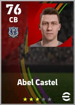 Abel Castel eFootball 2026 player card — 76 OVR CB