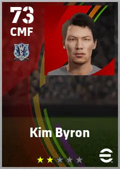 Kim Byron eFootball 2026 player card — 73 OVR CMF