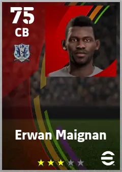 Erwan Maignan eFootball 2026 player card — 75 OVR CB