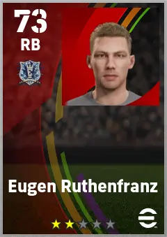 Eugen Ruthenfranz eFootball 2026 player card — 73 OVR RB