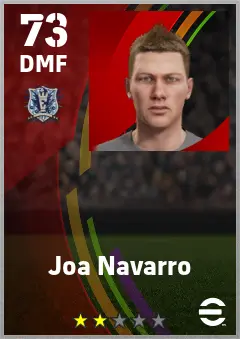 Joa Navarro eFootball 2026 player card — 73 OVR DMF