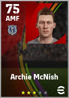 Archie McNish eFootball 2026 player card — 75 OVR AMF