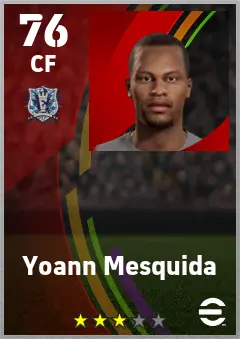 Yoann Mesquida eFootball 2026 player card — 76 OVR CF