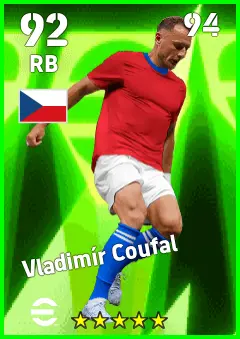 Vladimir Coufal eFootball 2026 player card — 92 OVR RB