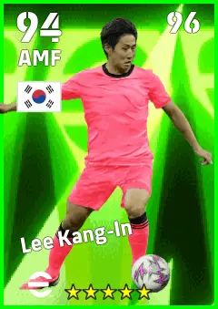 Lee Kang-In eFootball 2026 player card — 94 OVR AMF