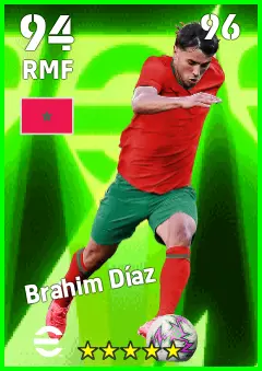 Brahim Diaz eFootball 2026 player card — 94 OVR RMF