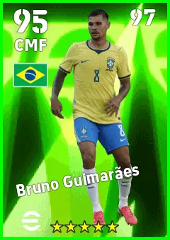 Bruno Guimaraes eFootball 2026 player card — 95 OVR CMF