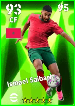 Ismael Saibari eFootball 2026 player card — 93 OVR CF