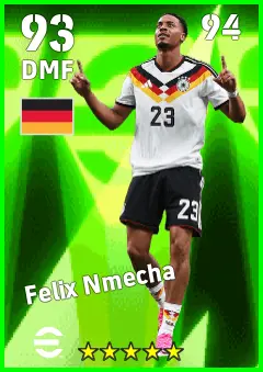 Felix Nmecha eFootball 2026 player card — 93 OVR DMF