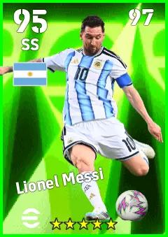 Lionel Messi eFootball 2026 player card — 95 OVR SS