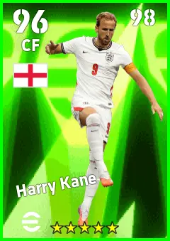 Harry Kane eFootball 2026 player card — 96 OVR CF