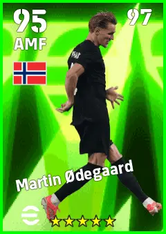 Martin Odegaard eFootball 2026 player card — 95 OVR AMF