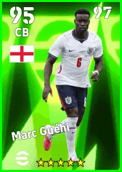 Marc Guehi eFootball 2026 player card — 95 OVR CB