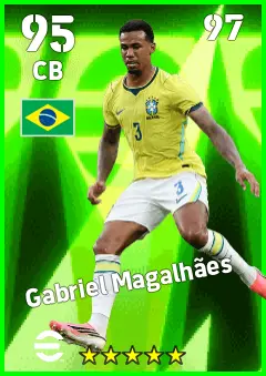 Gabriel Magalhaes eFootball 2026 player card — 95 OVR CB