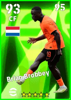 Brian Brobbey eFootball 2026 player card — 93 OVR CF