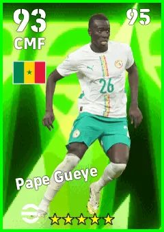 Pape Gueye eFootball 2026 player card — 93 OVR CMF