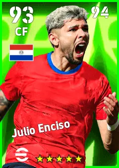Julio Enciso eFootball 2026 player card — 93 OVR CF