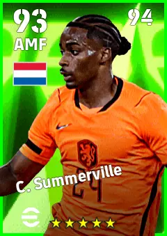 C. Summerville eFootball 2026 player card — 93 OVR AMF