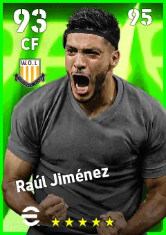 Raul Jimenez eFootball 2026 player card — 93 OVR CF