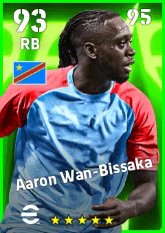 Aaron Wan-Bissaka eFootball 2026 player card — 93 OVR RB