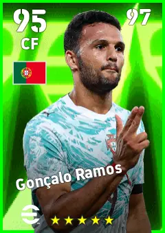 Goncalo Ramos eFootball 2026 player card — 95 OVR CF