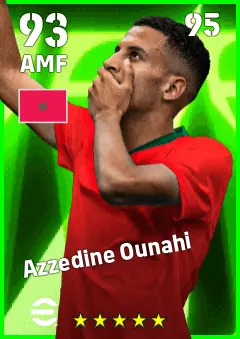 Azzedine Ounahi eFootball 2026 player card — 93 OVR AMF
