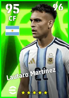 Lautaro Martinez eFootball 2026 player card — 95 OVR CF