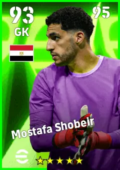 Mostafa Shobeir eFootball 2026 player card — 93 OVR GK