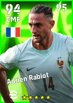 Adrien Rabiot eFootball 2026 player card — 94 OVR CMF