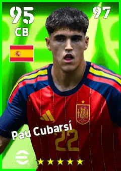 Pau Cubarsi eFootball 2026 player card — 95 OVR CB