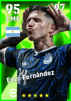 Enzo Fernandez eFootball 2026 player card — 95 OVR CMF