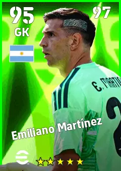 Emiliano Martinez eFootball 2026 player card — 95 OVR GK
