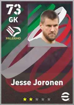 Jesse Joronen eFootball 2026 player card — 73 OVR GK