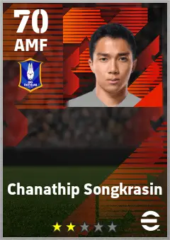 Chanathip Songkrasin eFootball 2026 player card — 70 OVR AMF