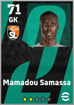 Mamadou Samassa eFootball 2026 player card — 71 OVR GK