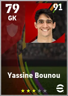 Yassine Bounou eFootball 2026 player card — 79 OVR GK