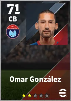 Omar Gonzalez eFootball 2026 player card — 71 OVR CB