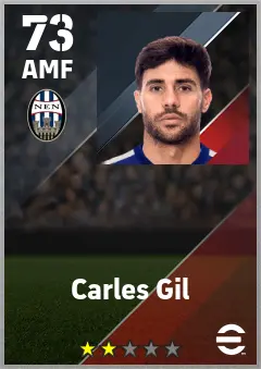 Carles Gil eFootball 2026 player card — 73 OVR AMF