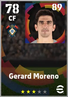 Gerard Moreno eFootball 2026 player card — 78 OVR CF