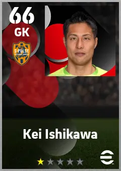 Kei Ishikawa eFootball 2026 player card — 66 OVR GK
