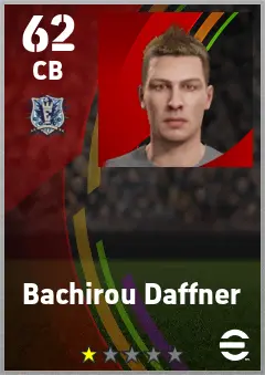Bachirou Daffner eFootball 2026 player card — 62 OVR CB